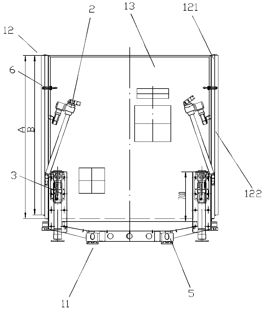 Rapid expansion compartment large platform and folding and unfolding method