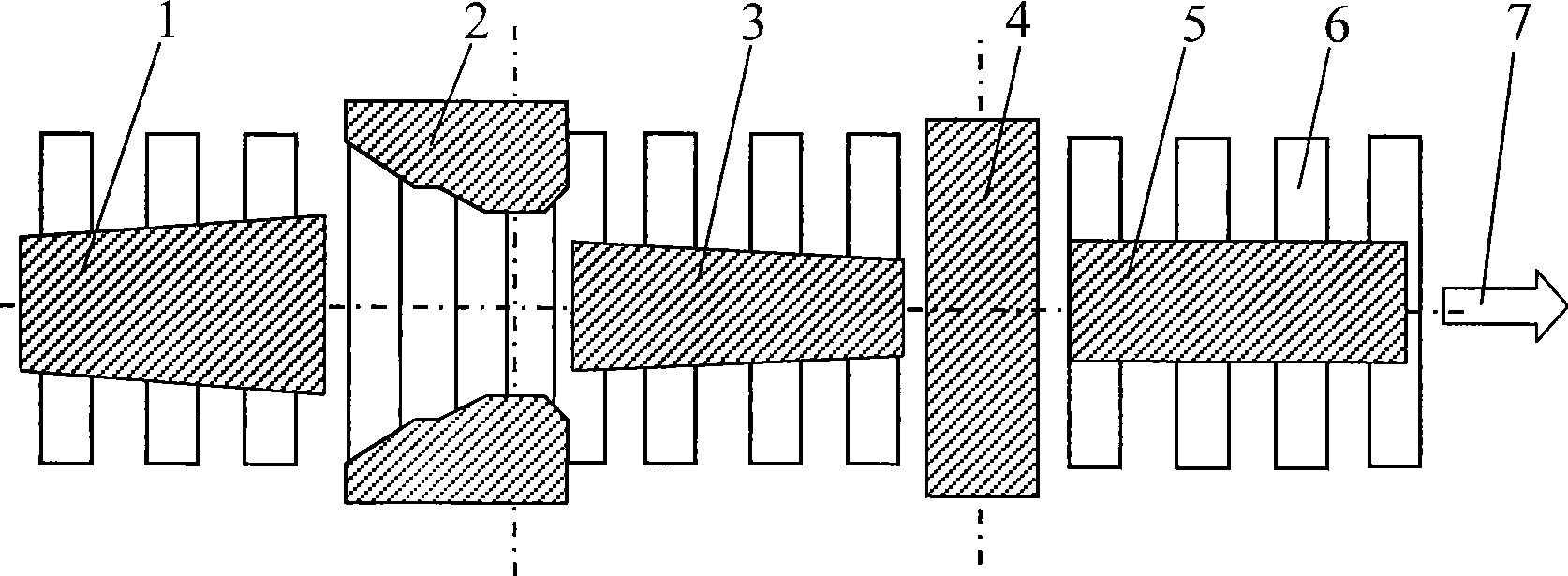 Control method for producing conical plate blank using side compression machine of fixed width plate blank