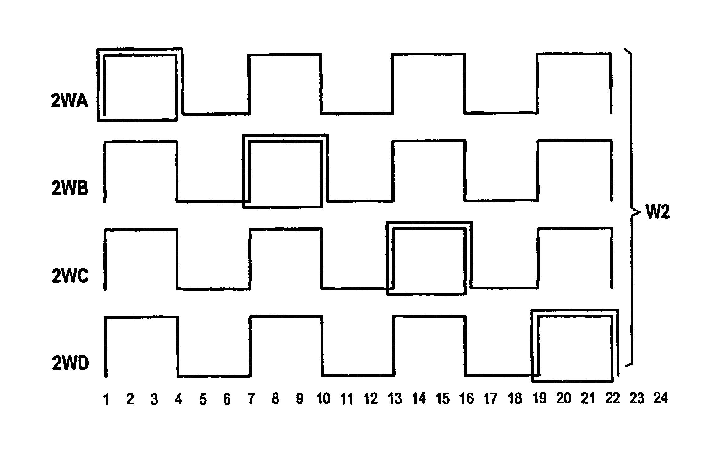 Pole winding pattern having parallel wound paths