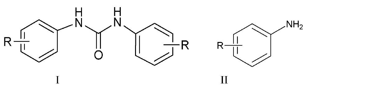 Synthetic method for diaryl urea compound