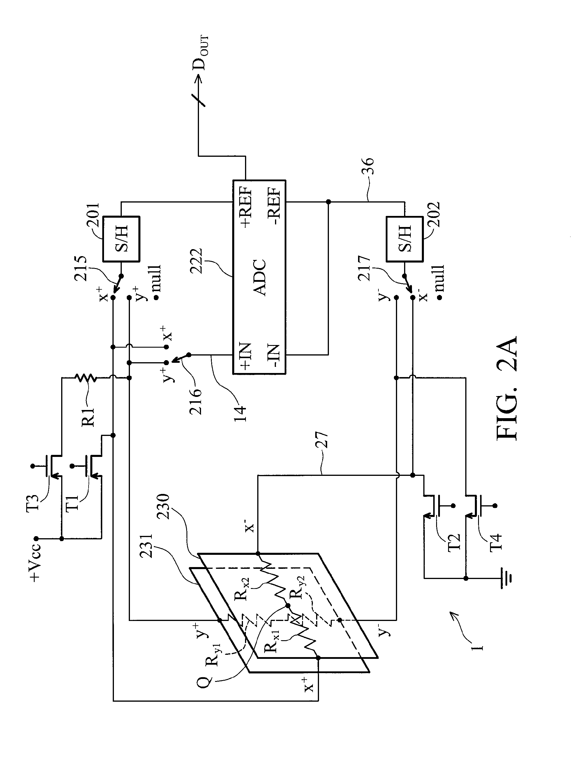 Touch screen measurement circuit and method