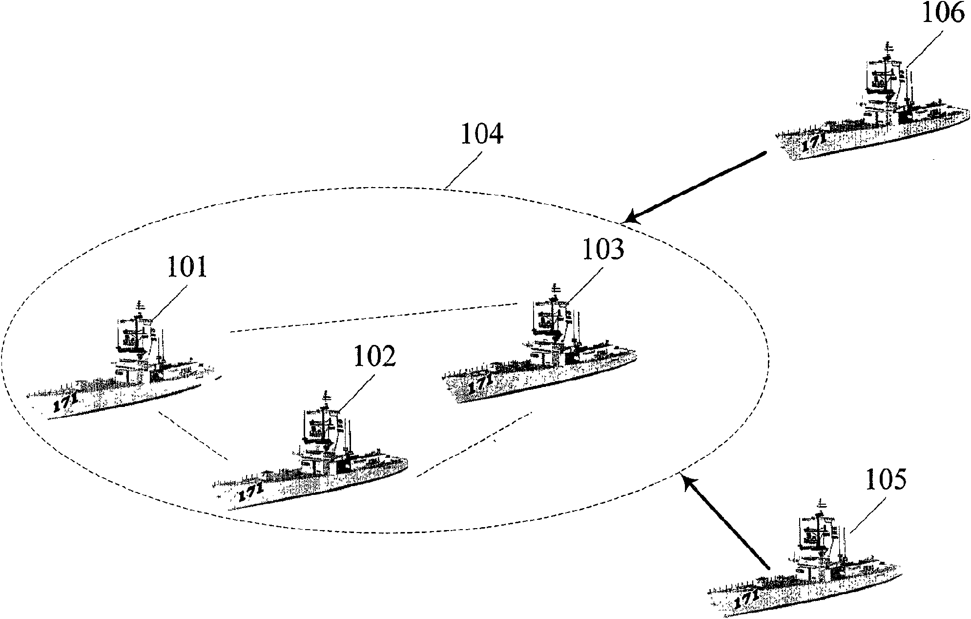 Ships fast self-networking method based on GPS information