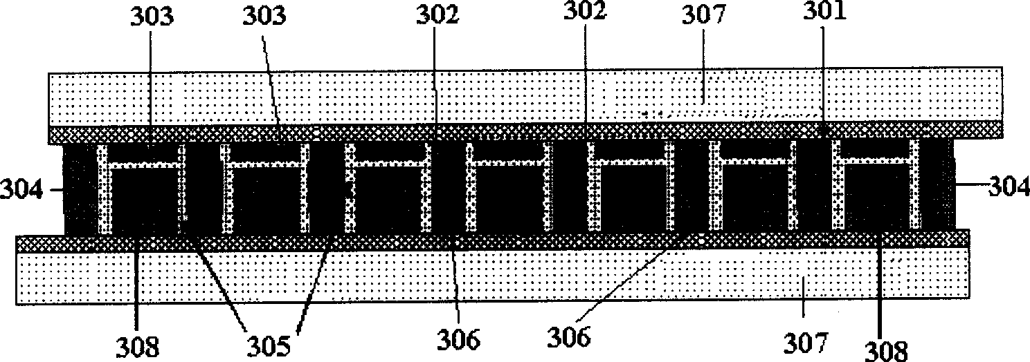 Large area internal series dye sensitization nano-thin film solar cell and producing method thereof