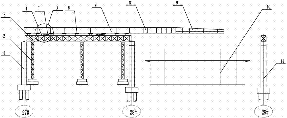 Variable cross-section cantilever bridge box girder self-locking synchronization pushing system and construction method