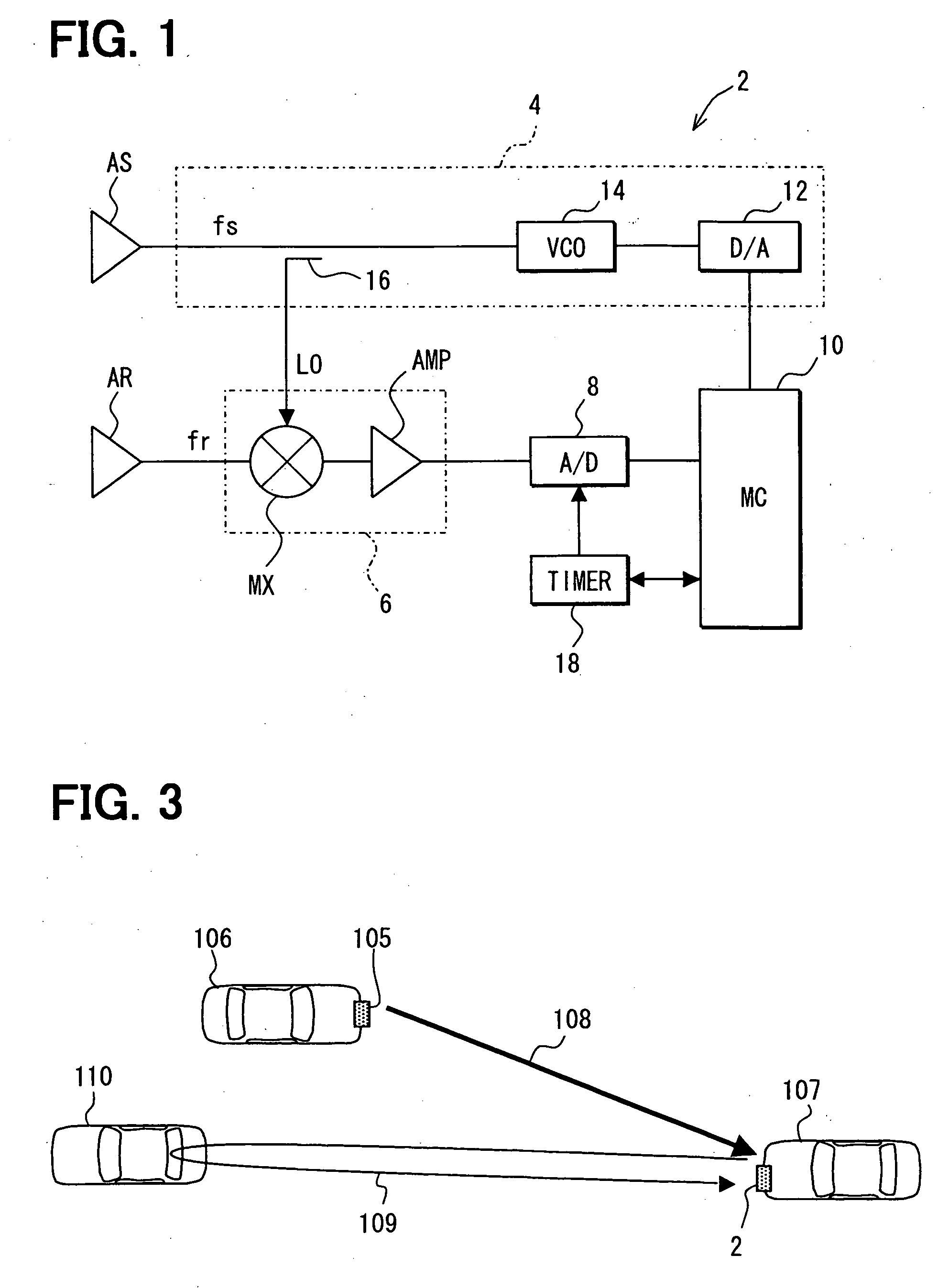 FMCW radar device and method for detecting interference