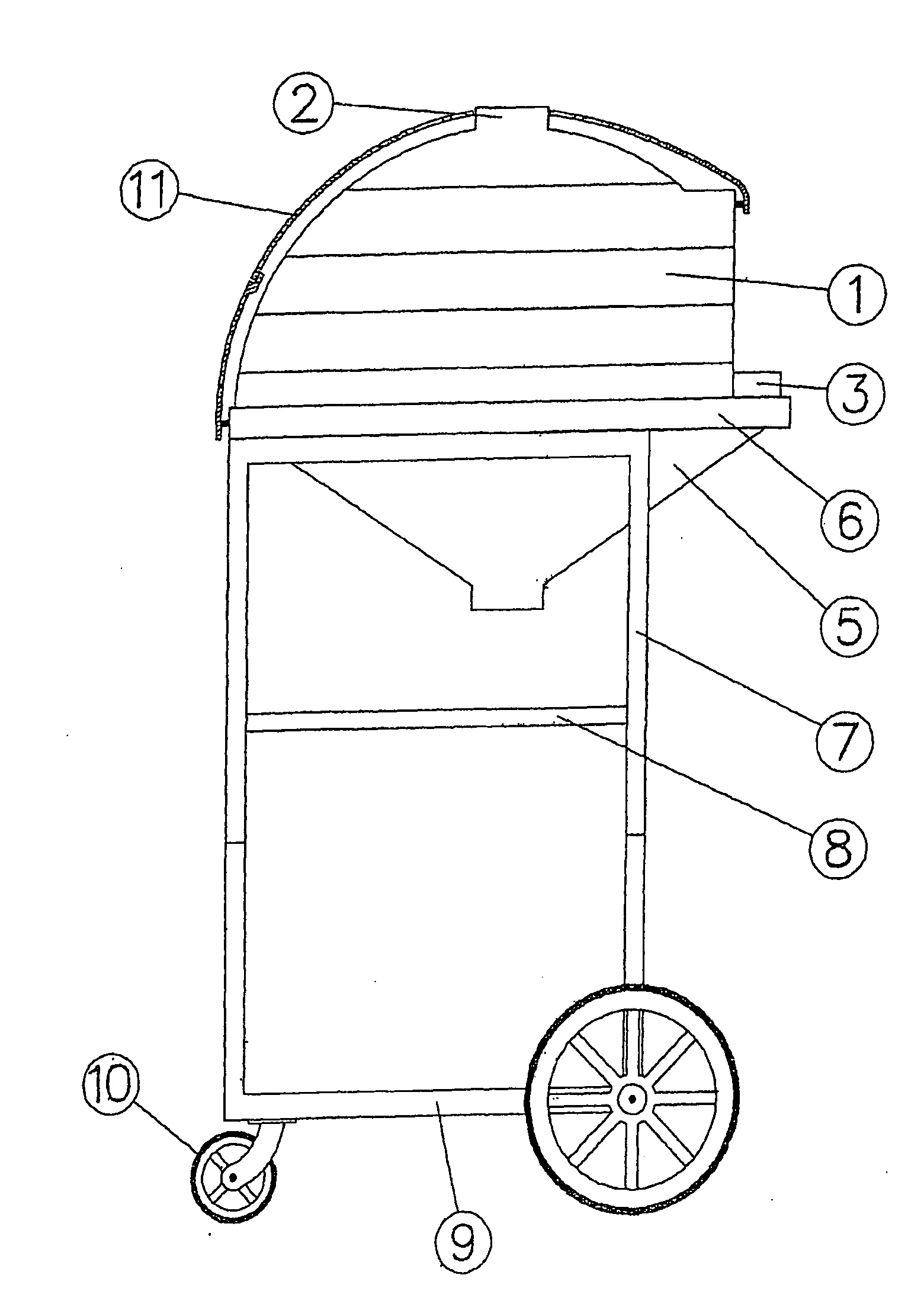 Device for cooking pizzas and barbecues