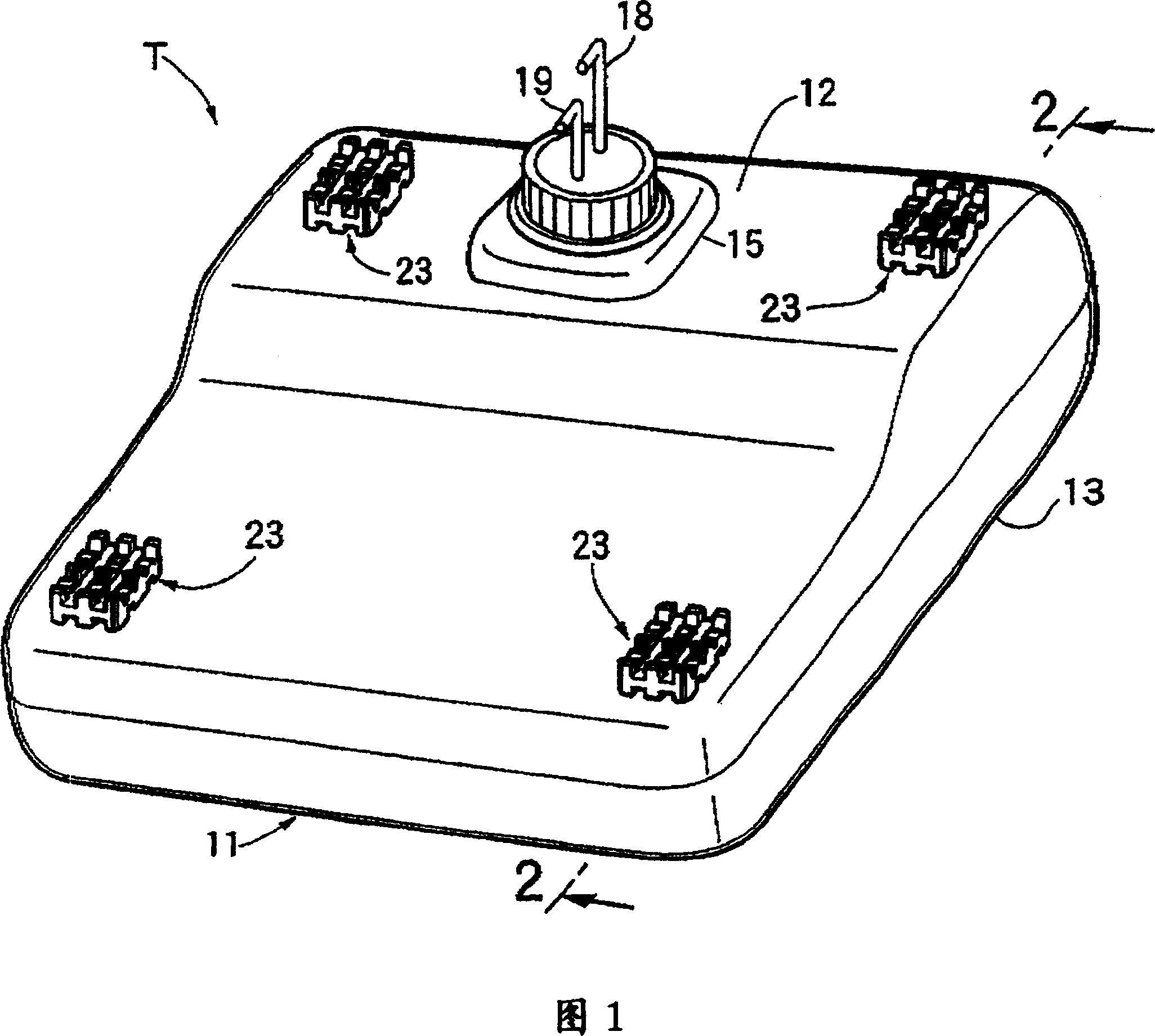 Vibration isolation support structure of fuel tank for vehicle
