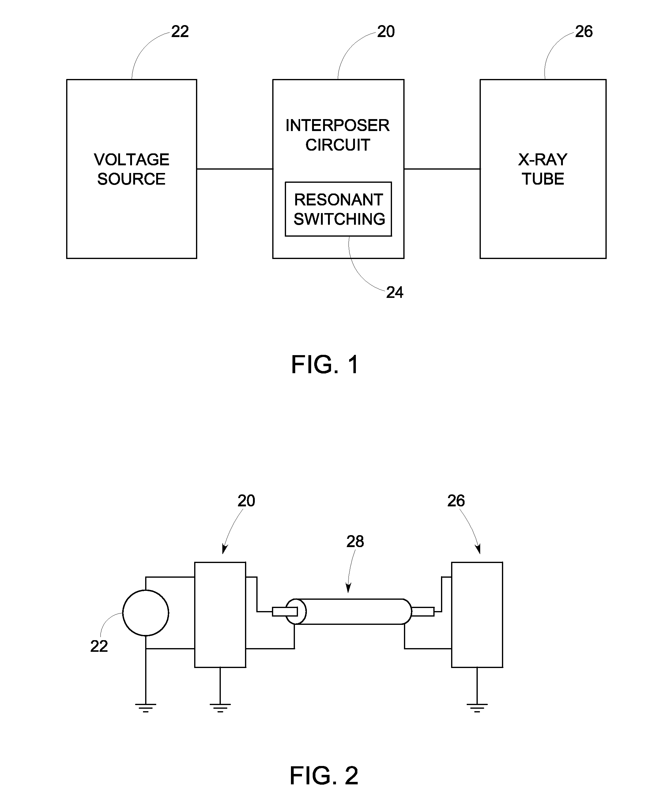 Method and system for passive resonant voltage switching