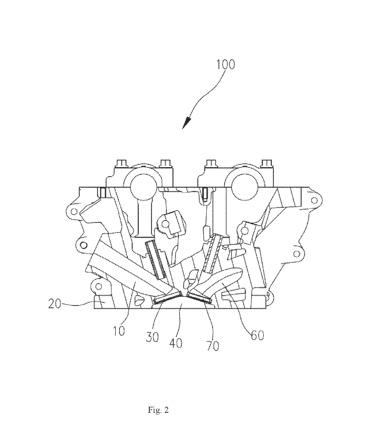 Air intake duct and combustion system of turbocharged gasoline engine