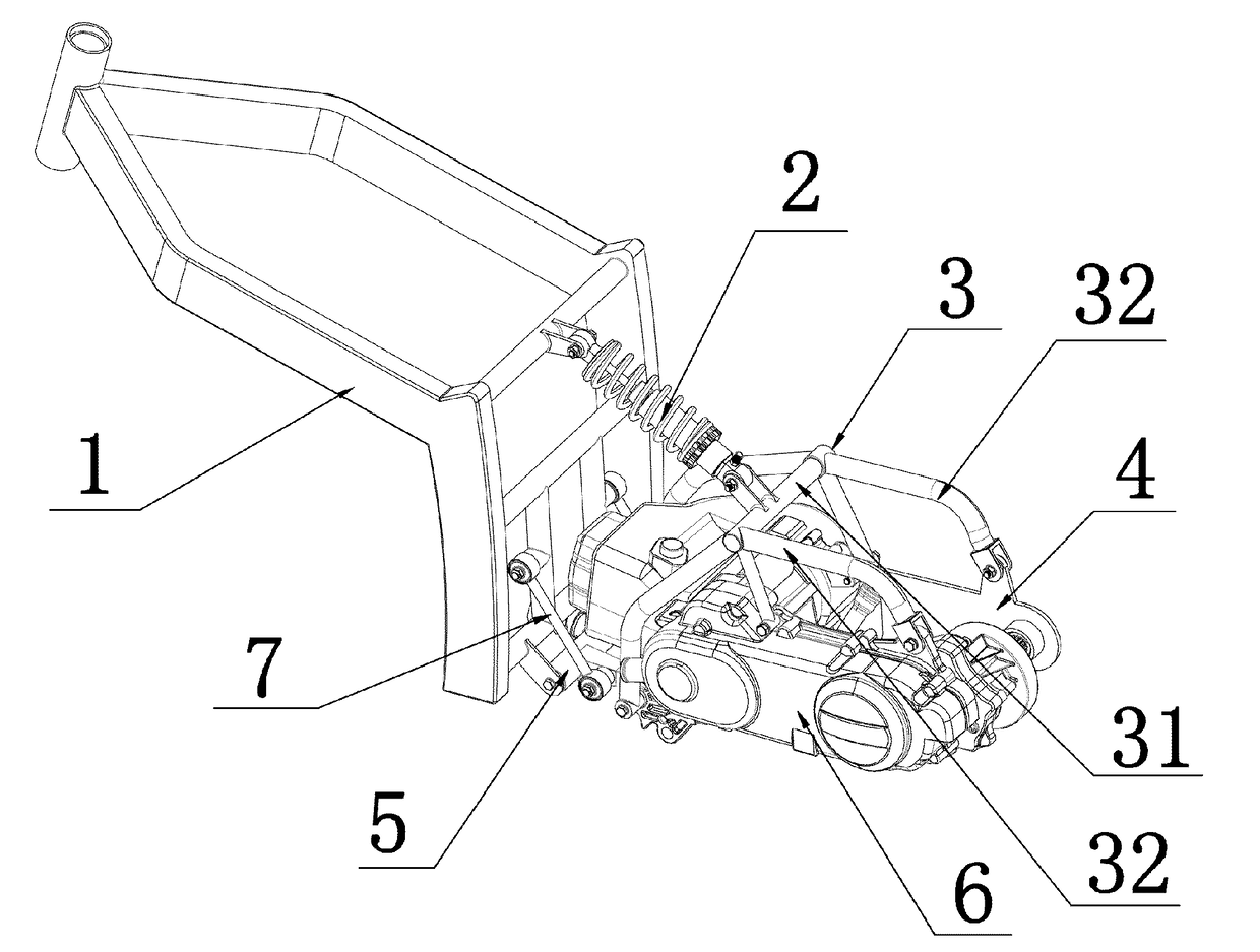 Mounting bracket for stepless variable speed generator of light motorcycle