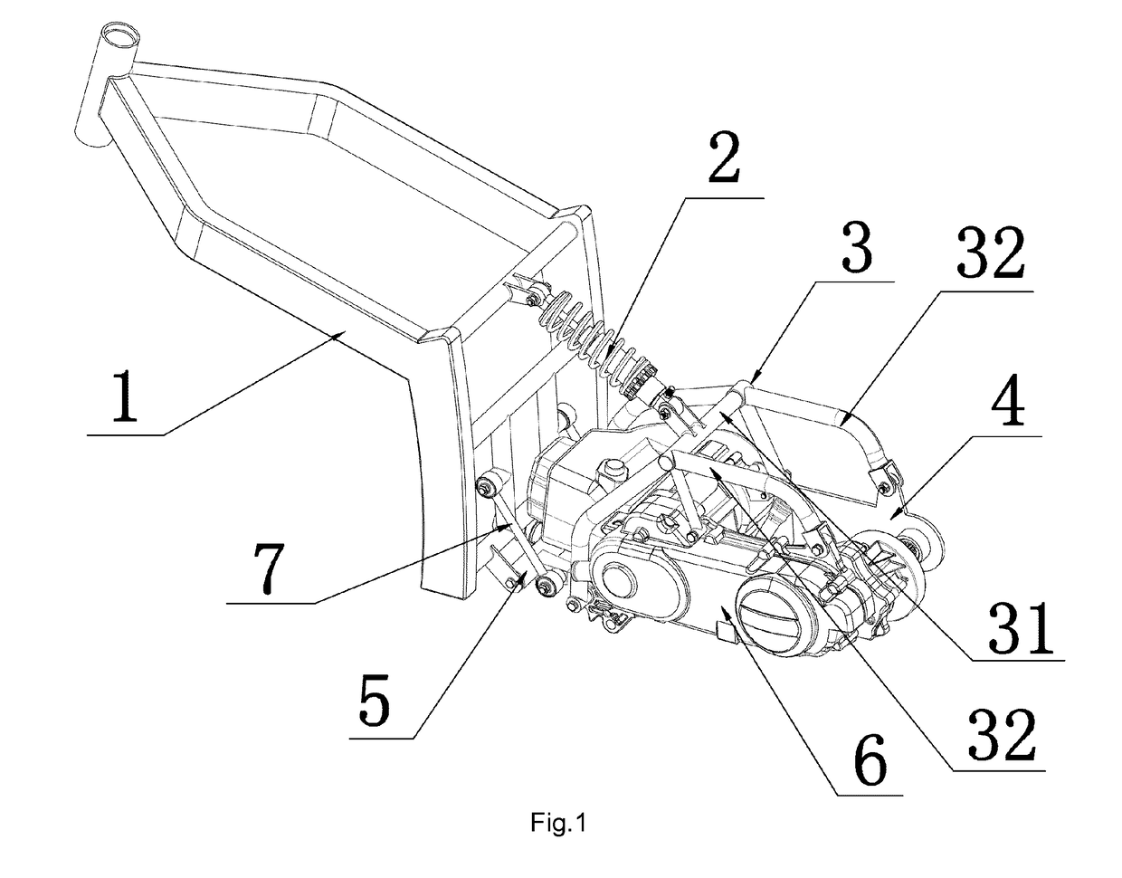 Mounting bracket for stepless variable speed generator of light motorcycle