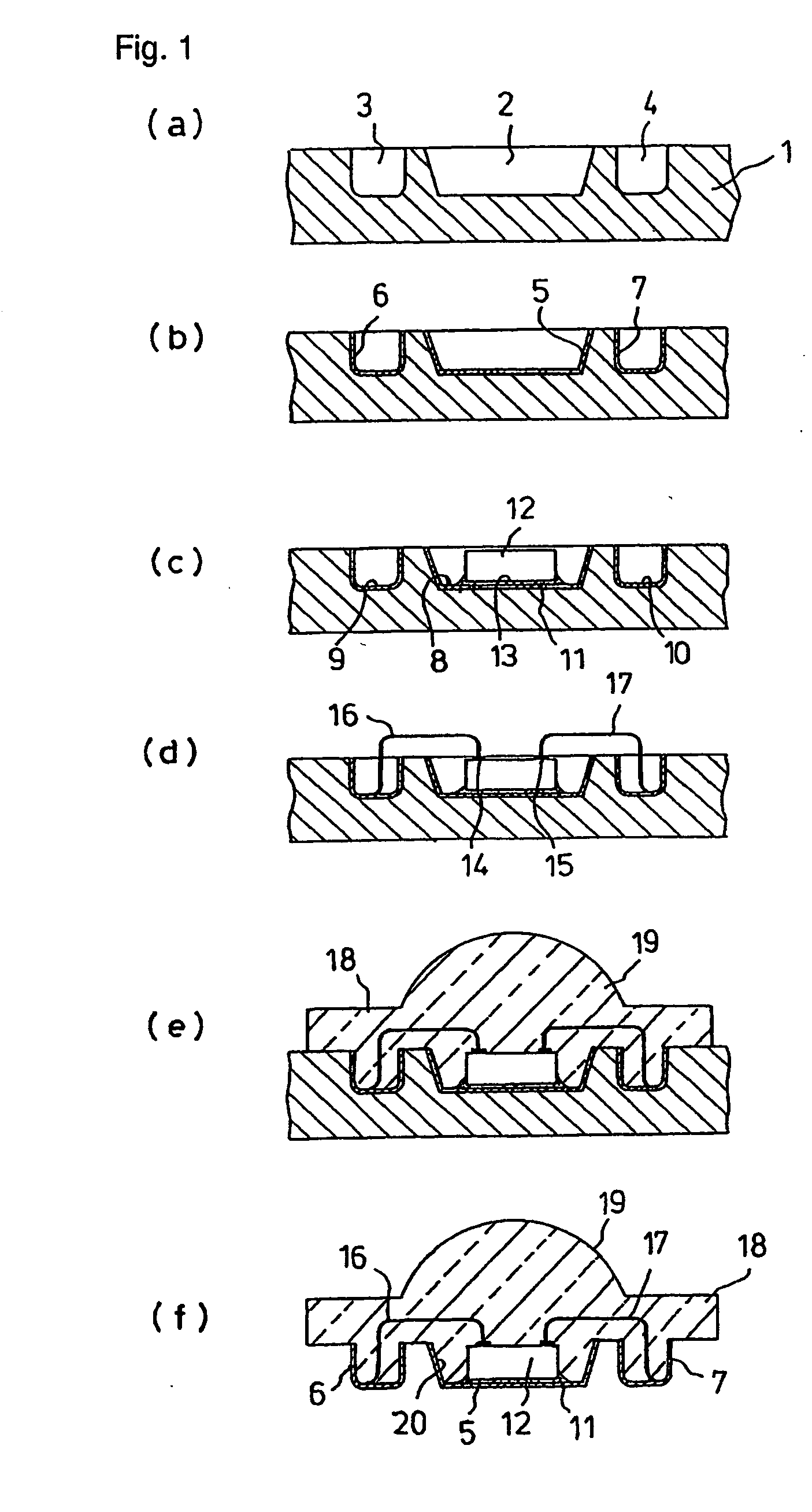 Surface-mounted light-emitting diode and method