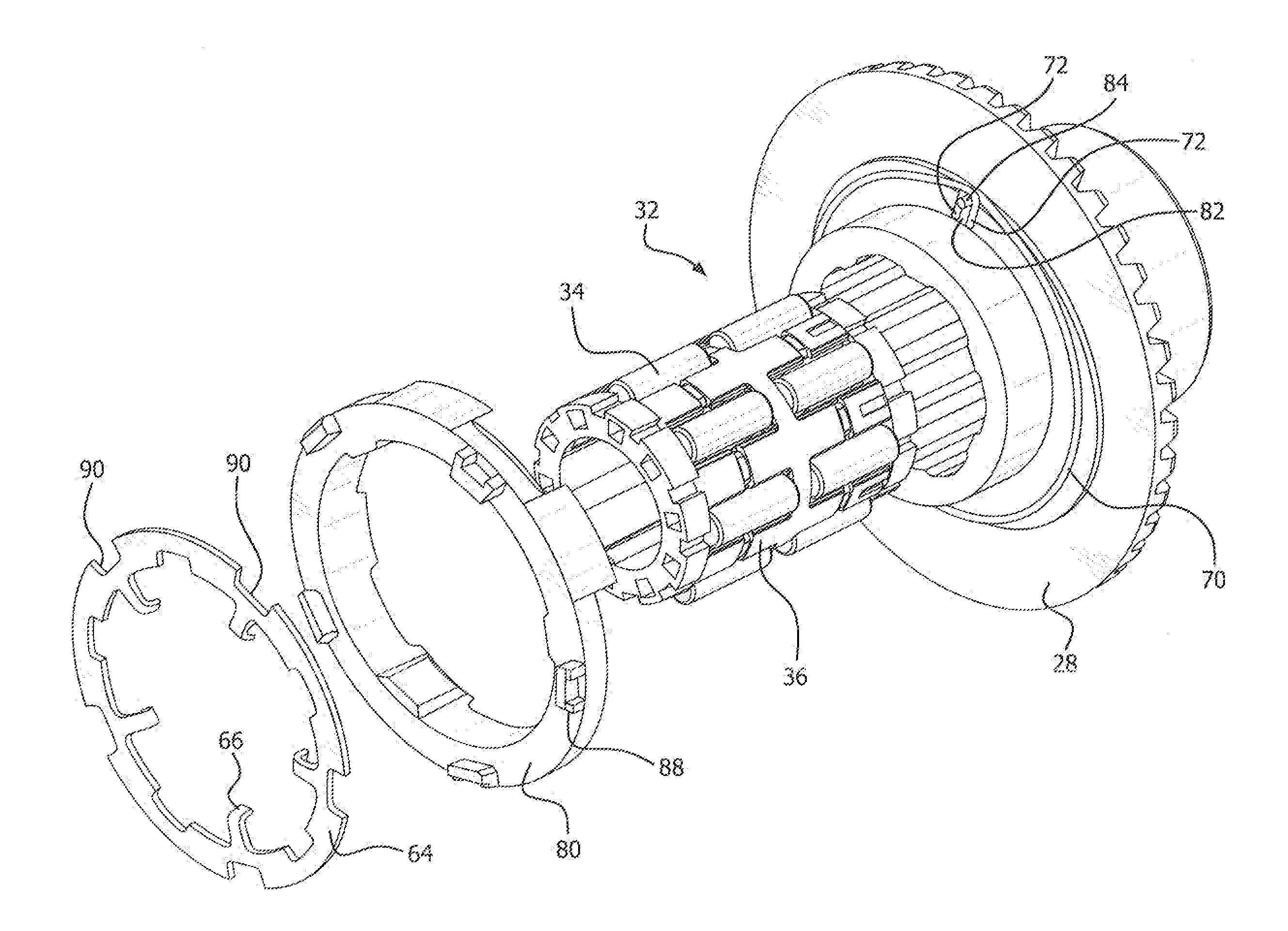 Engagement Control Assembly for a Bi-Directional Overrunning Clutch