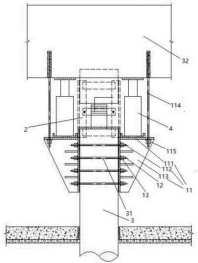 Limiting device used for cut-off deflection rectifying of prefabricated square pile