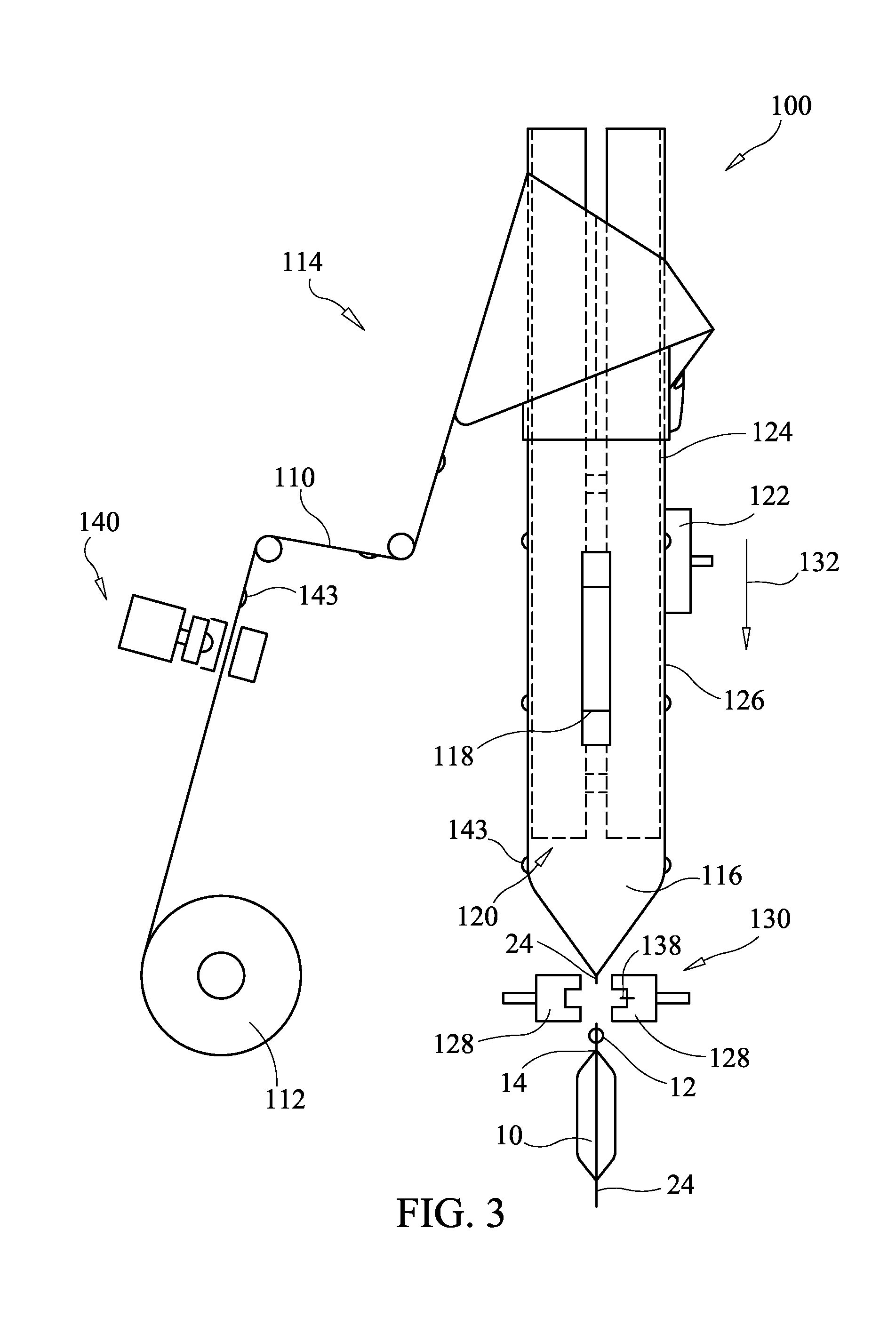 Tubular bagging machine and method