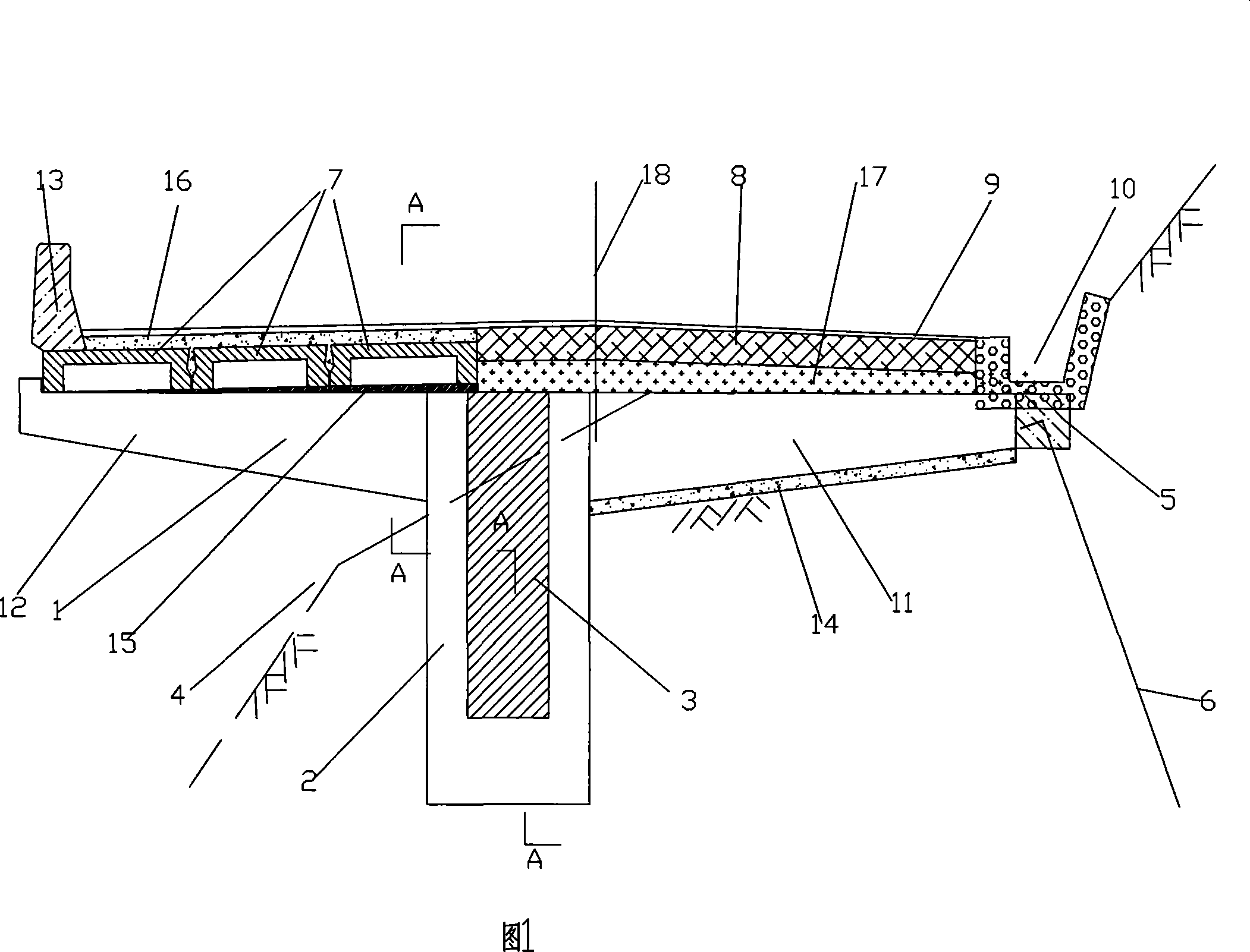 Method for building integrated cantilever structure composite road adapted for precipitous mountainous area