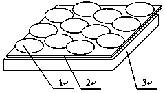 Pearl-type three-dimensional flow guiding sleeve hole double-layer non-woven sanitary shell fabric