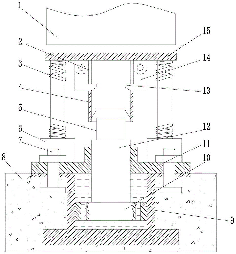 Reduction damping device for elevator