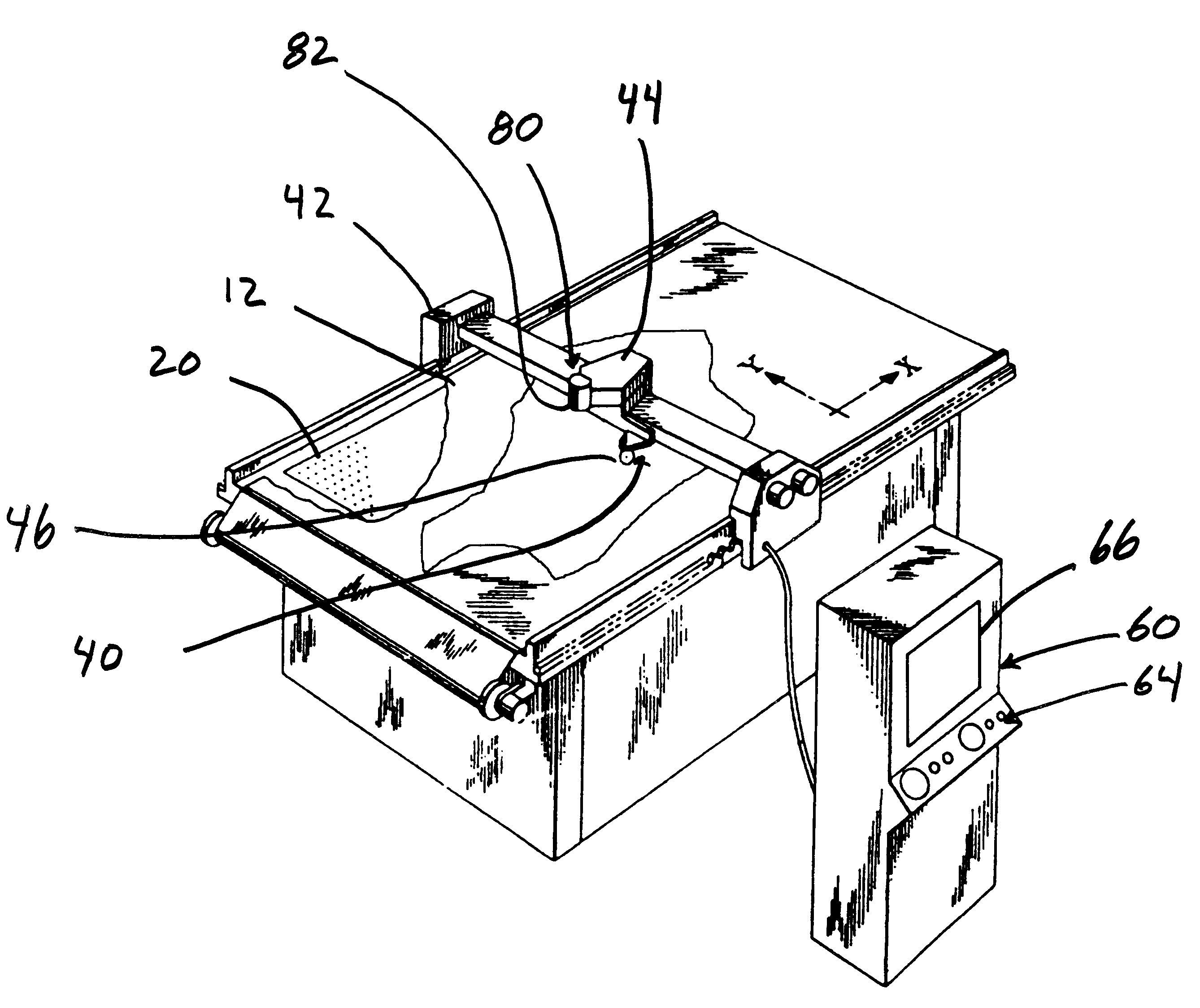 Method and apparatus for displaying an image of a sheet material and cutting parts from the sheet material