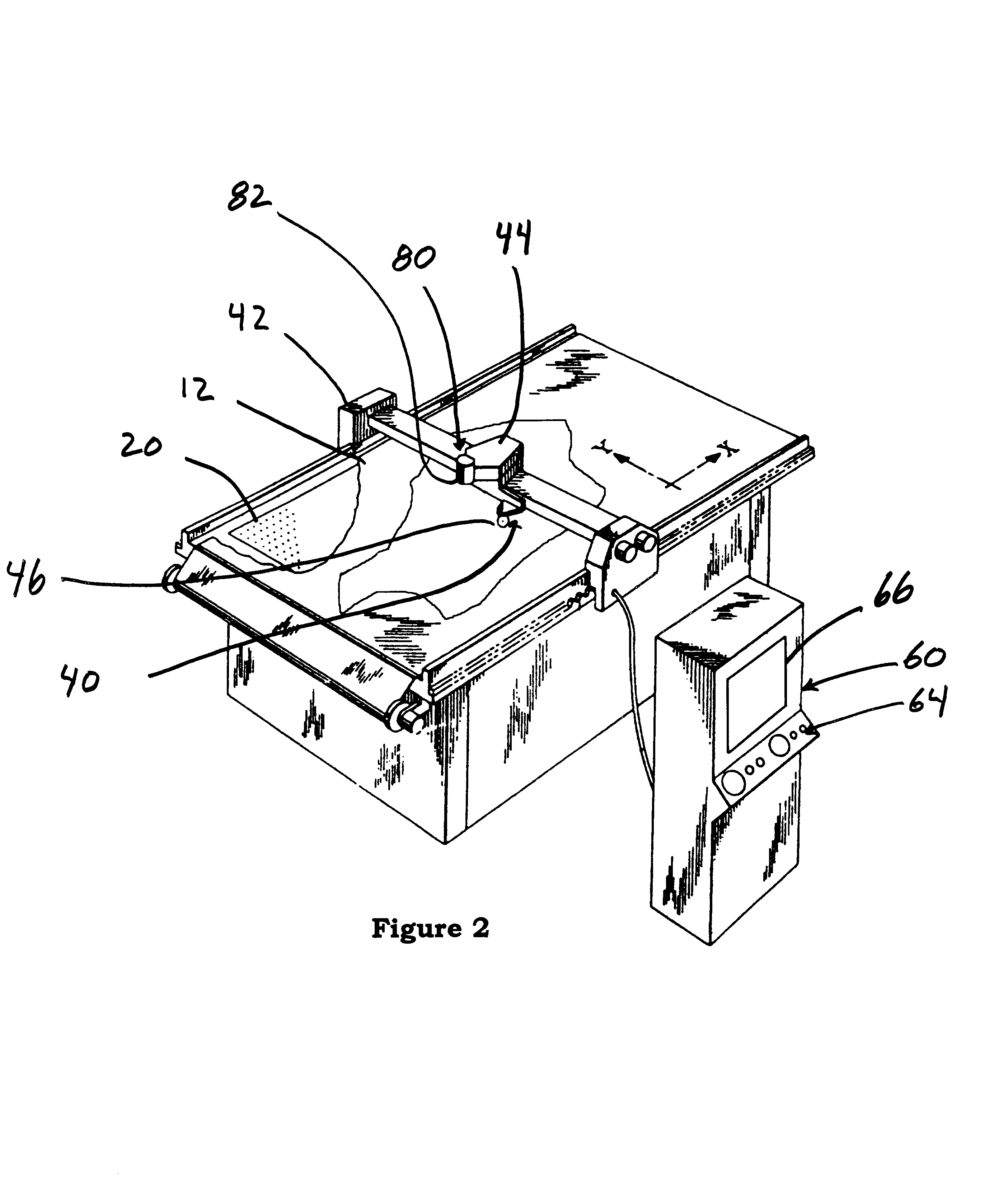 Method and apparatus for displaying an image of a sheet material and cutting parts from the sheet material