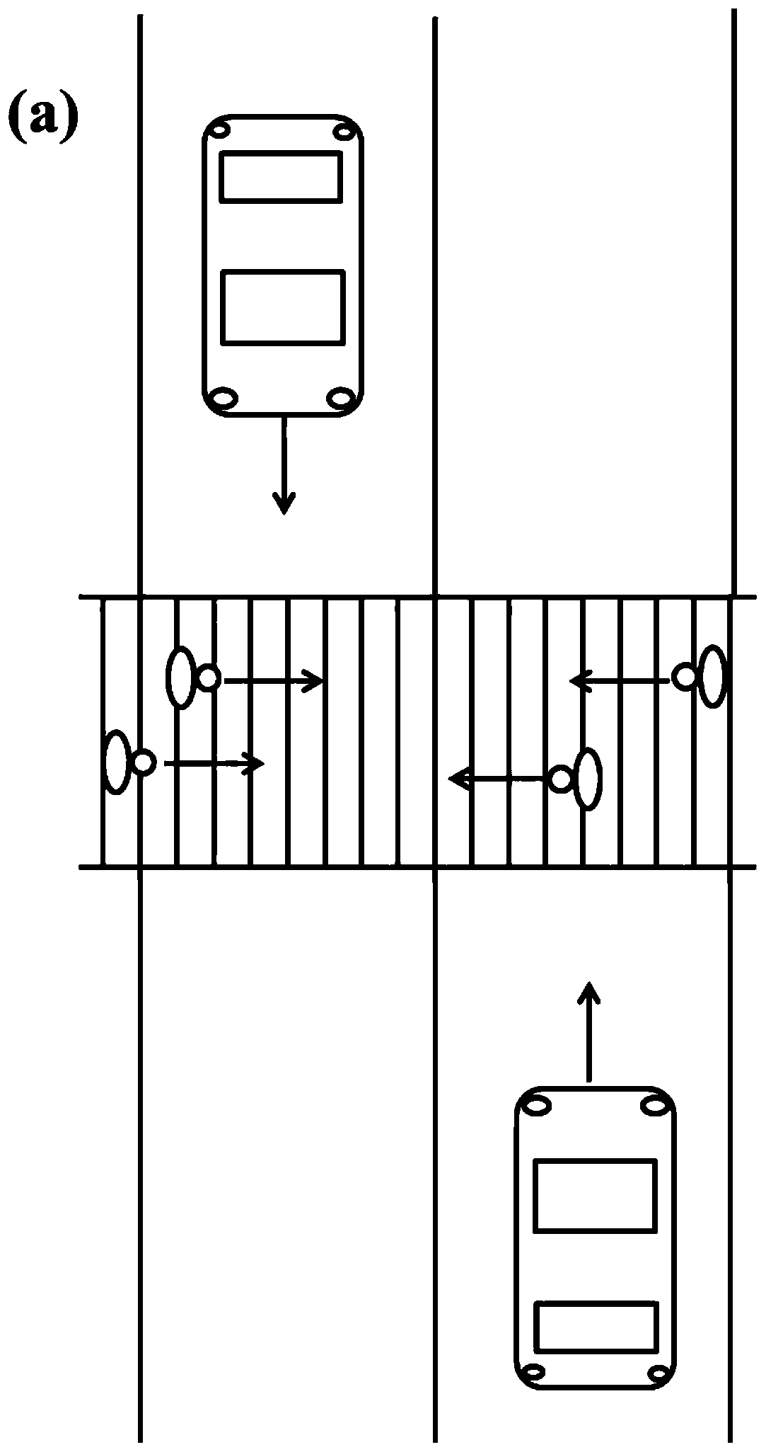 Fused automatic driving automobile street-crossing pedestrian trajectory prediction method and system