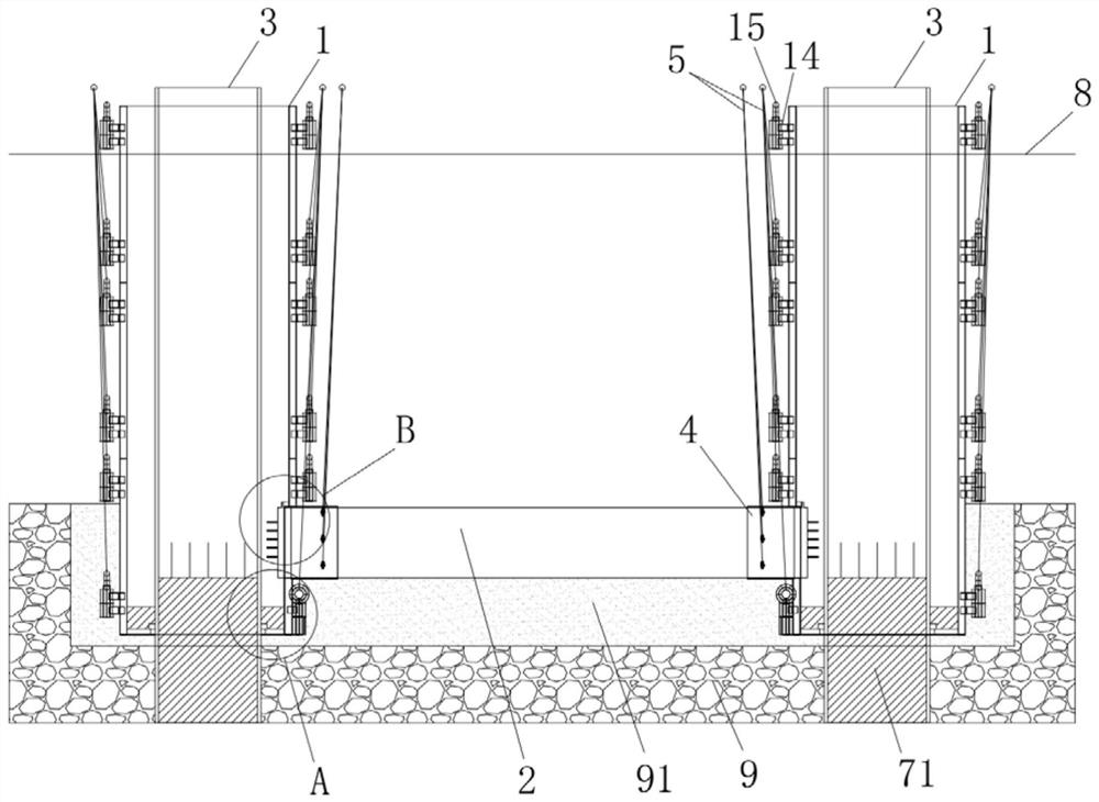 Construction method of prefabricated underwater tie beam