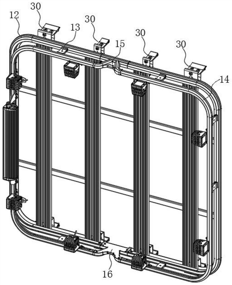 Luggage frame and automobile