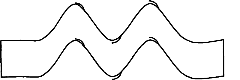 A corrugated plate separation element