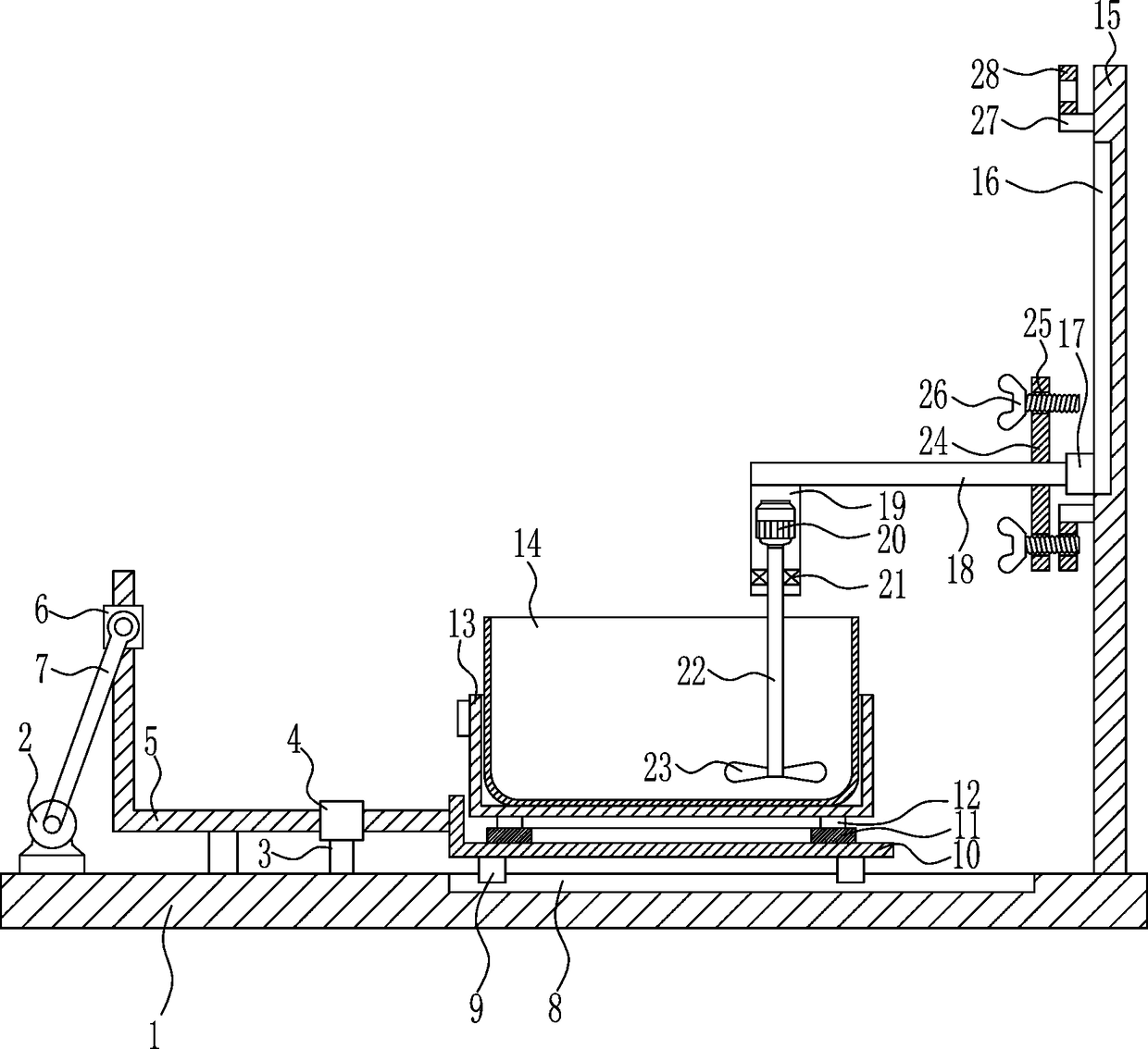 Slurry mixing device for construction site