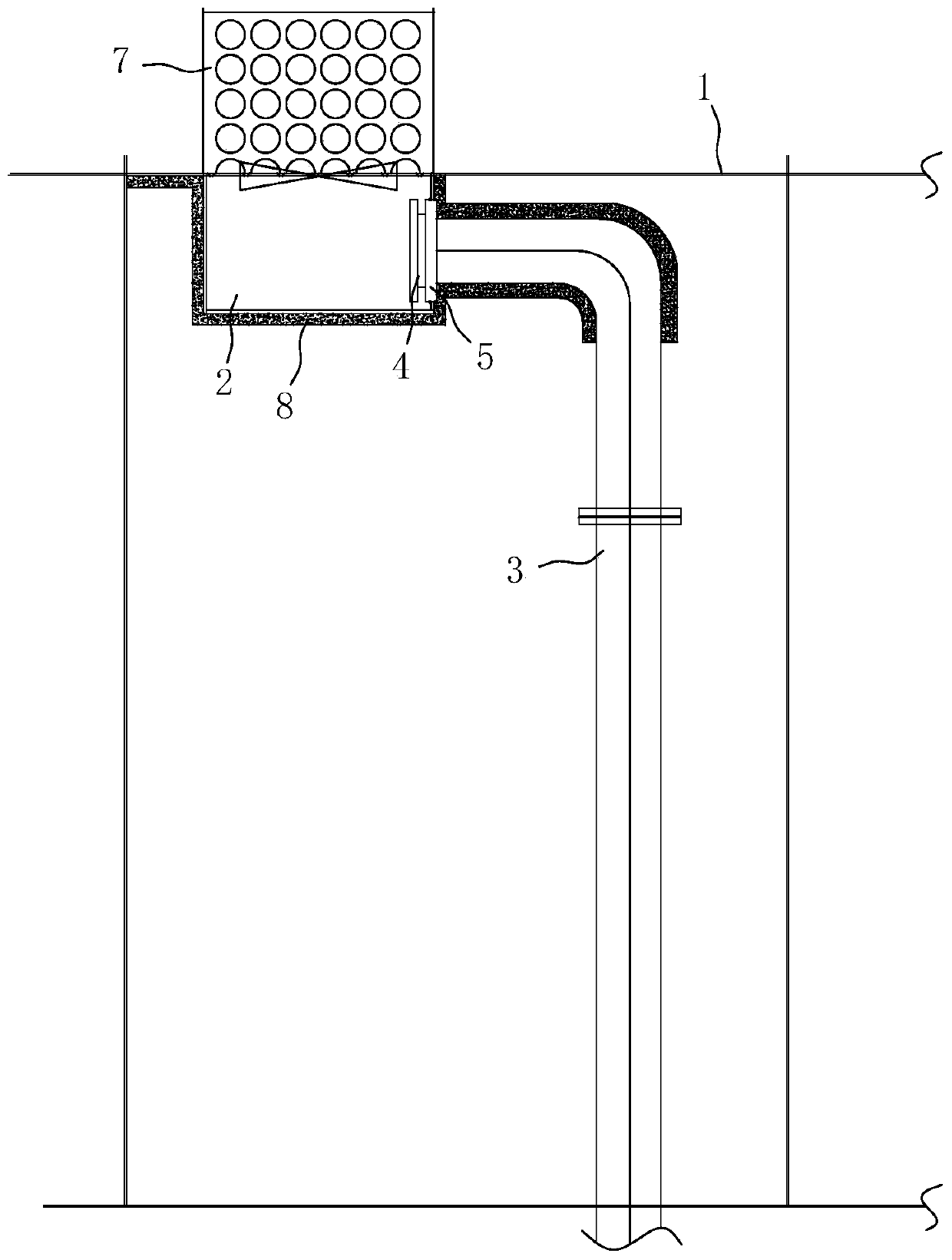 Backflow-prevention drainage structure for ship