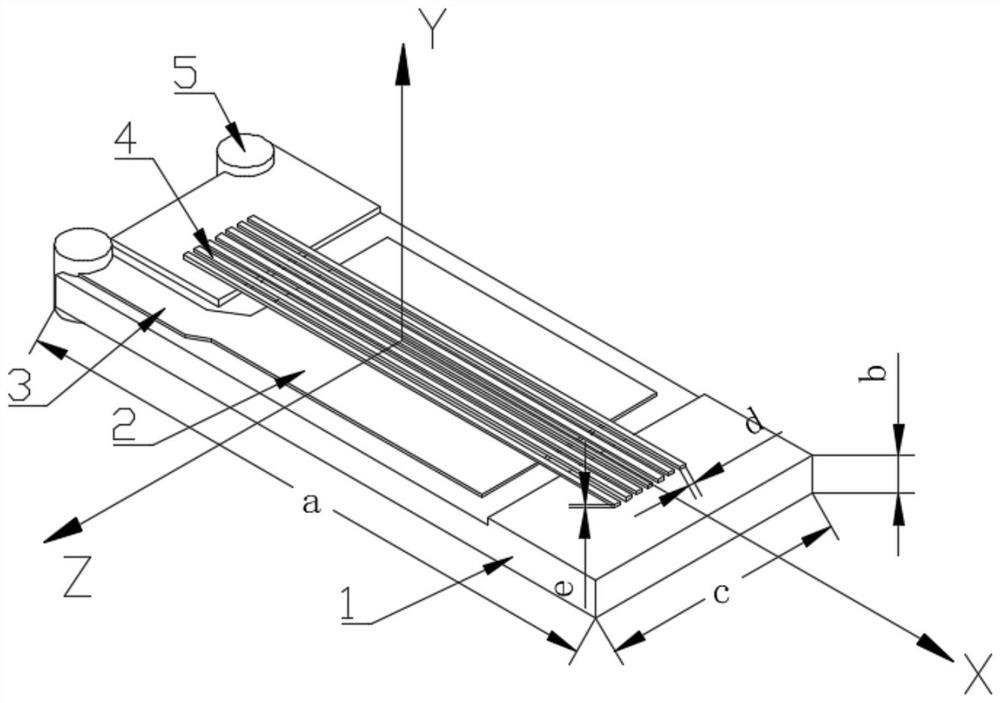 AT-cut temperature compensation crystal oscillator of comb-shaped metal film