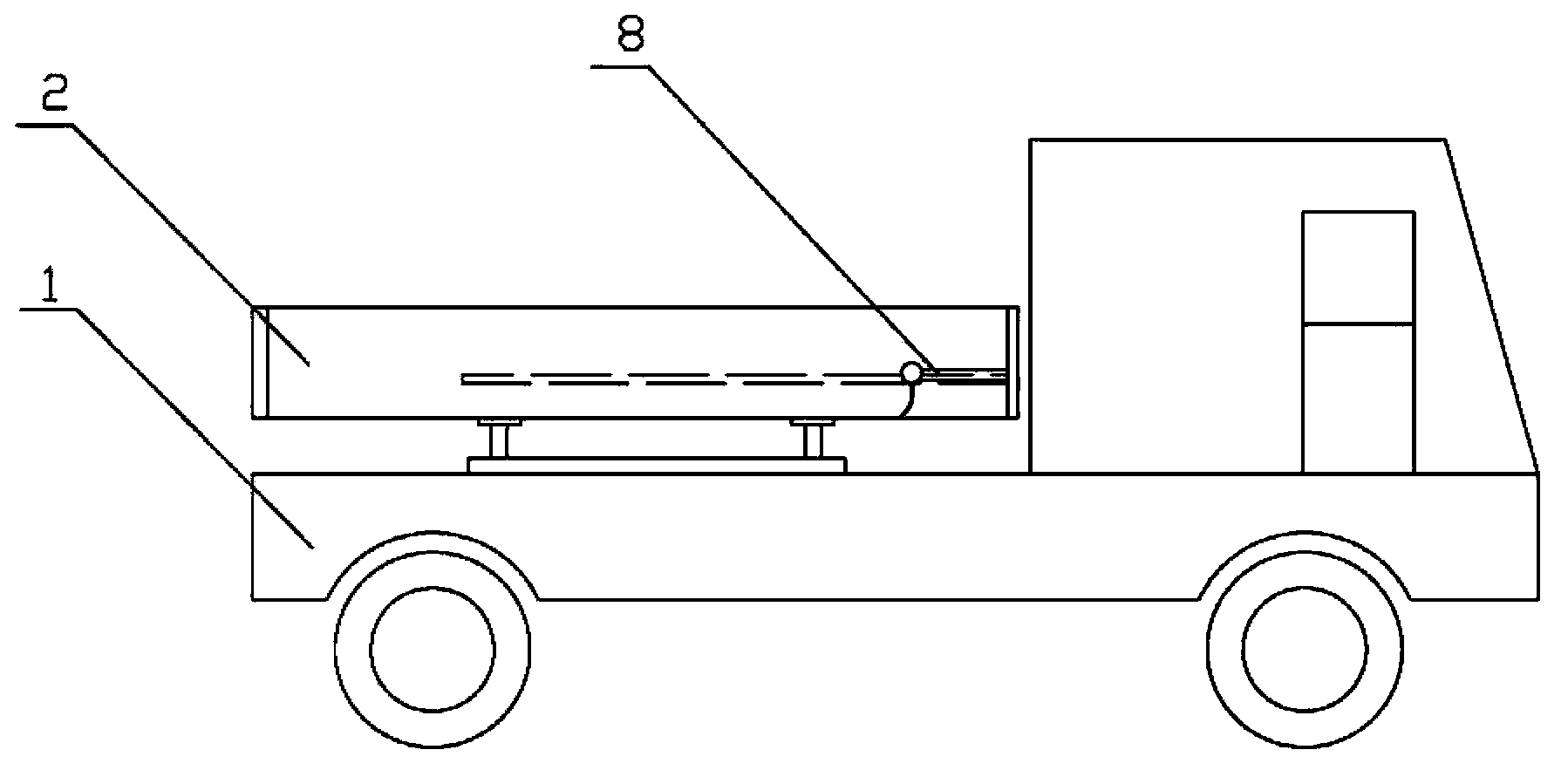 Three-way scraping plate tilting cart