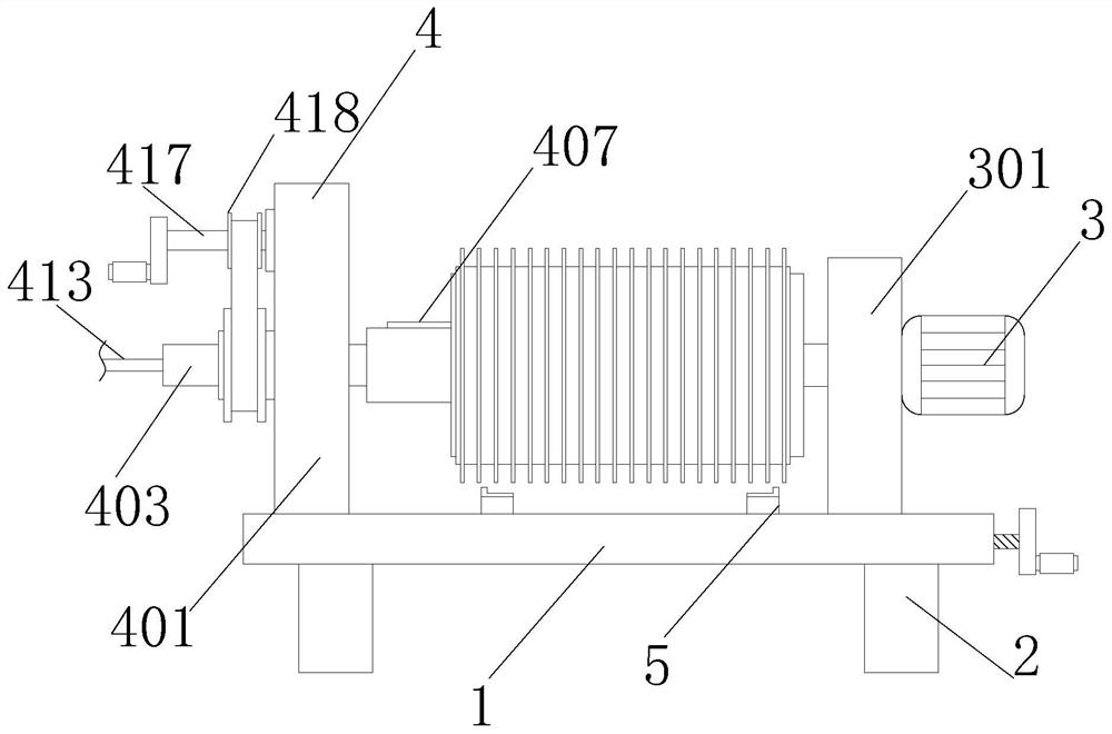 An aluminum formwork grinding and soil removal device