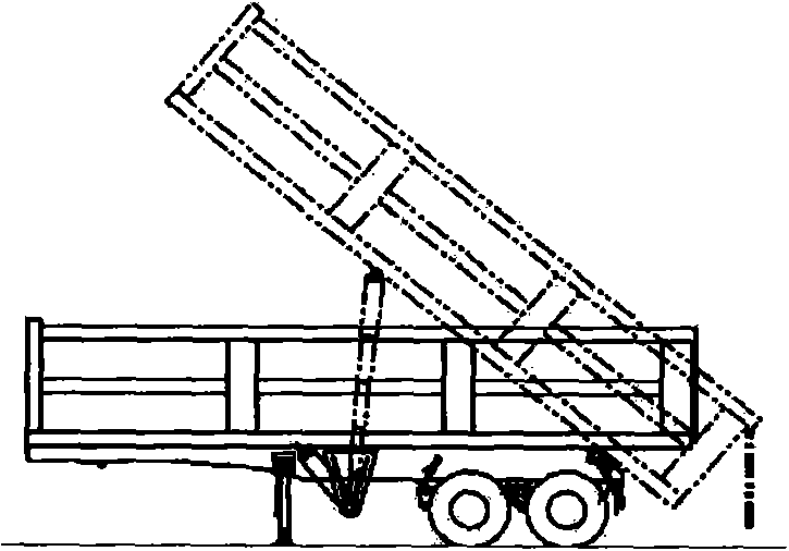 Double-carriage self-discharging semitrailer