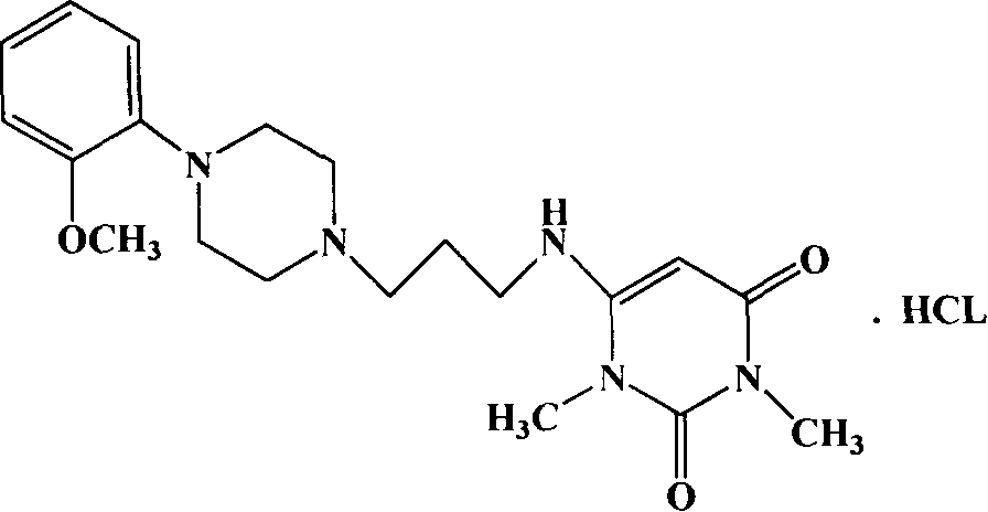 Method for preparing hydrochloride urapidil