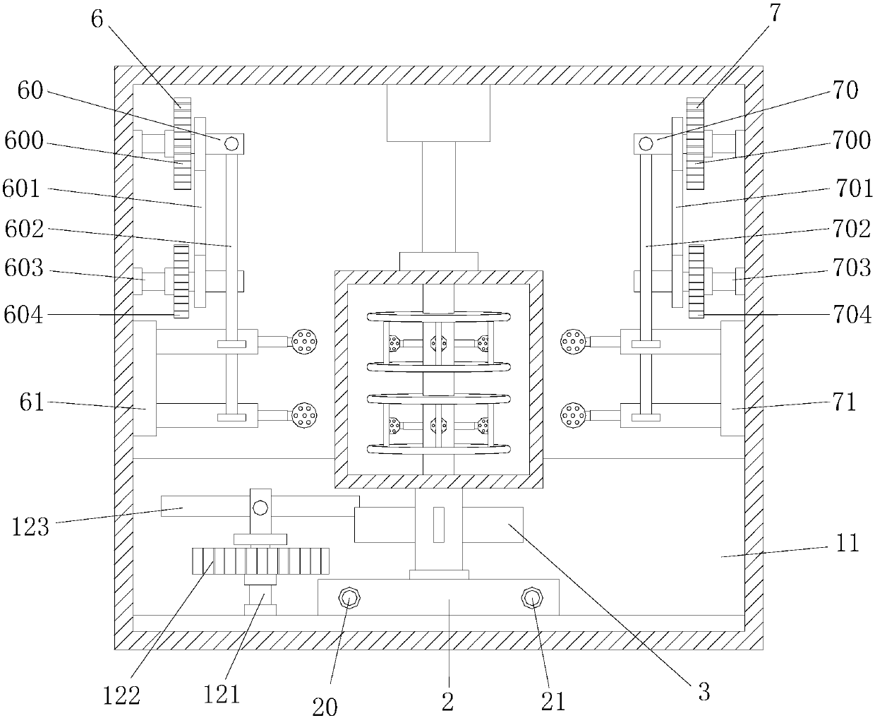 Automatic paint spraying equipment of automobile door handle