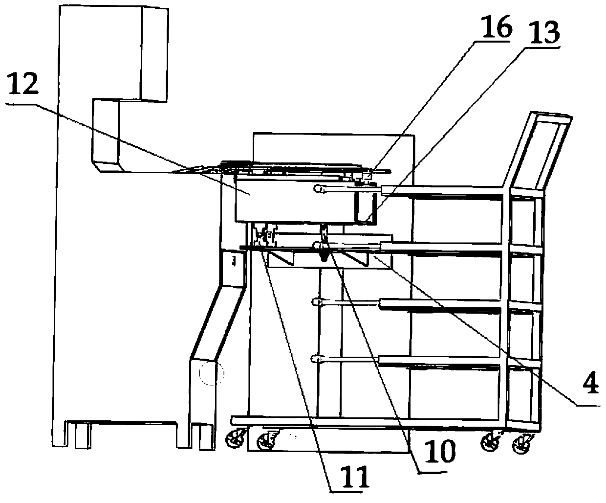 Semi-automatic wafer discharging device based on wax-free polishing process