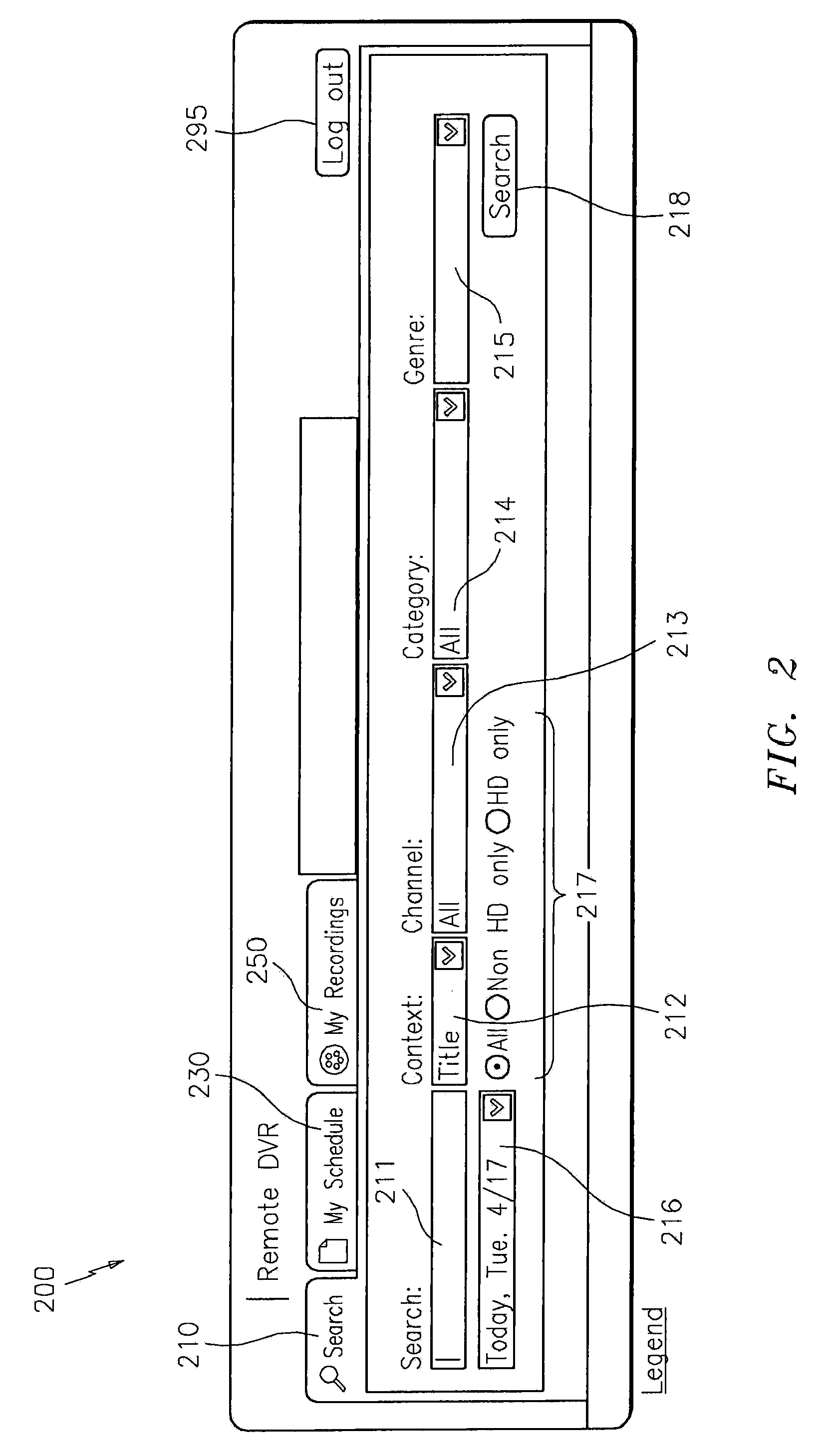 Systems, methods, and computer products for a customized remote recording interface