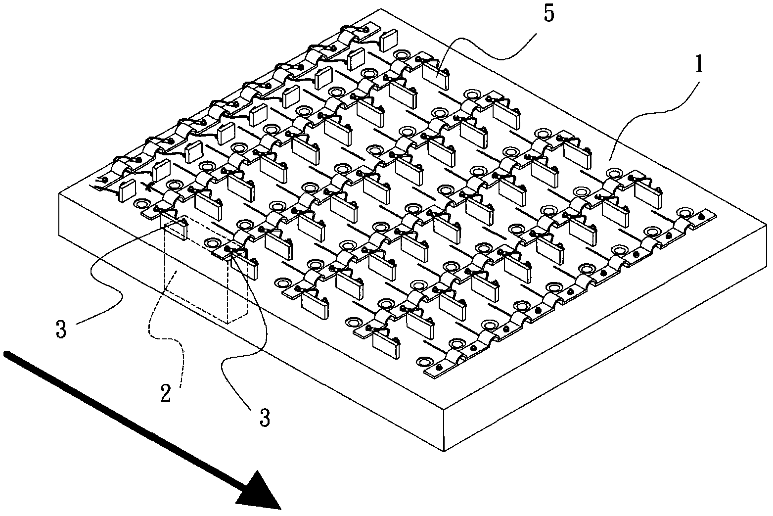 Fuse component provided with linking and buffering structure and power module provided with fuse