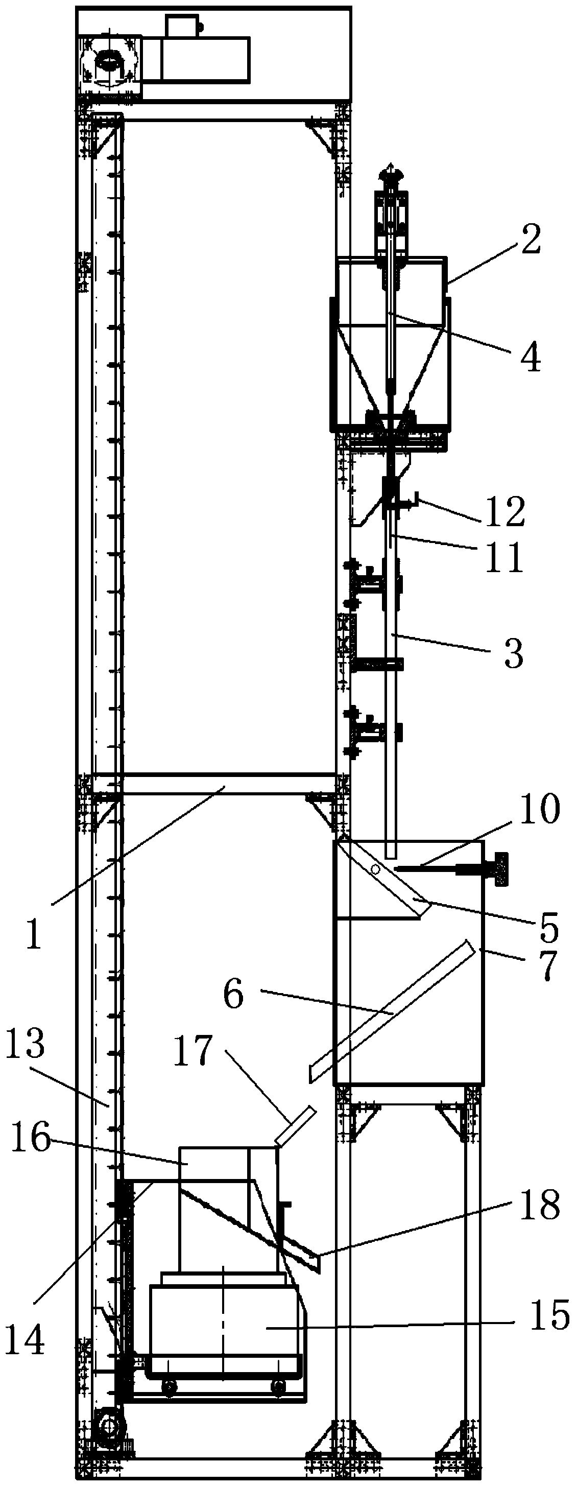 A device for detecting wear resistance of profile surface coating