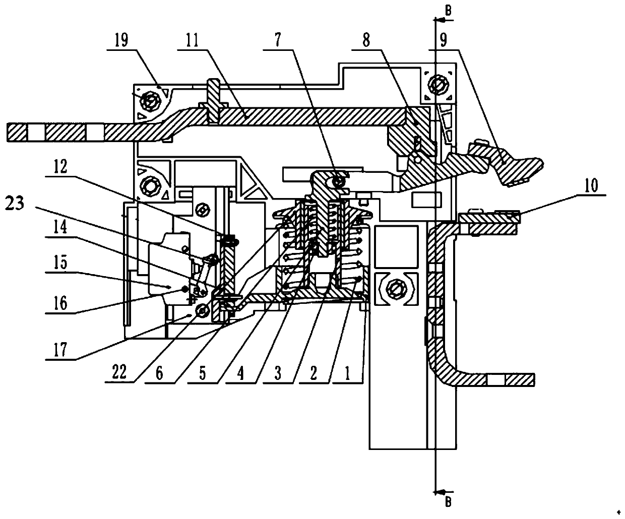 A transmission connection structure for high current DC contactor