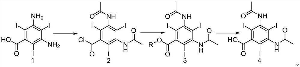 Synthesis method of diatrizoic acid