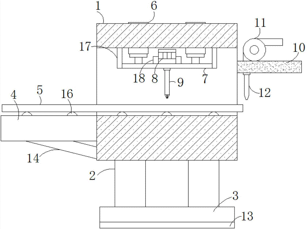 Fast processing device for sound-insulation holes of sound-insulation plate
