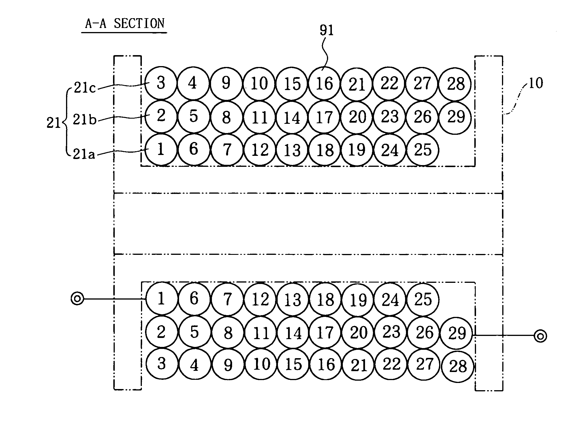 Air-core coil and process for fabricating the same