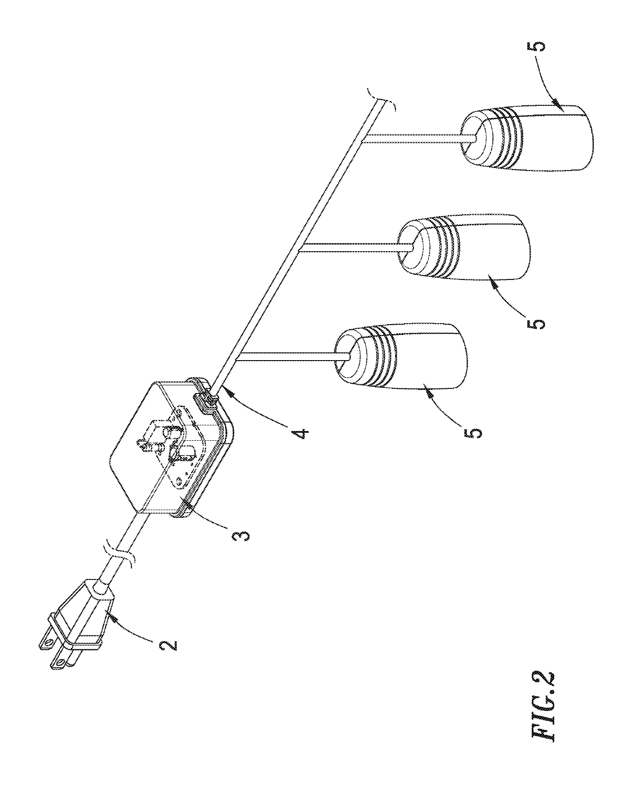 Structure of projection light string