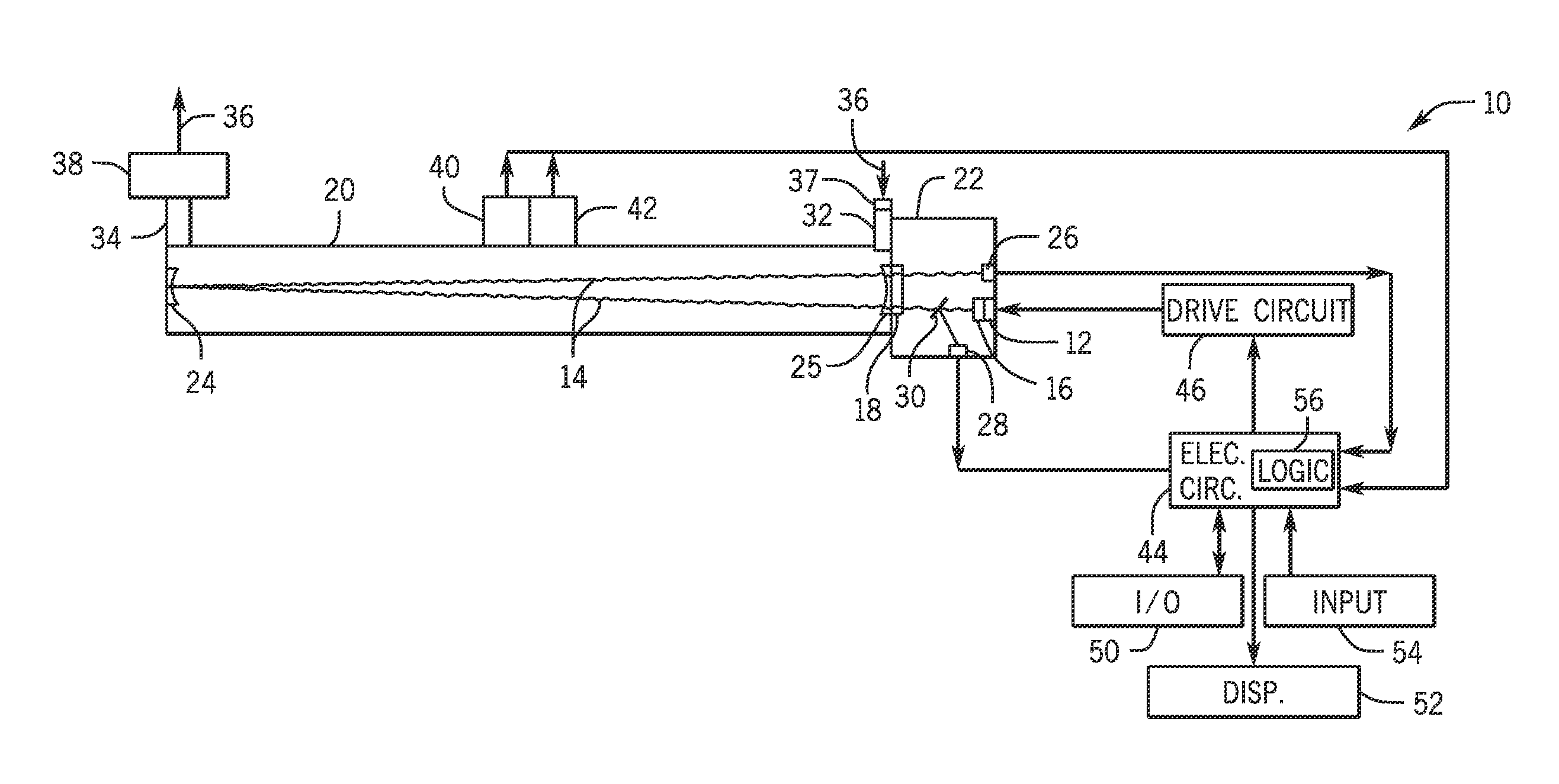 Method and system for detecting moisture in a process gas involving cross interference