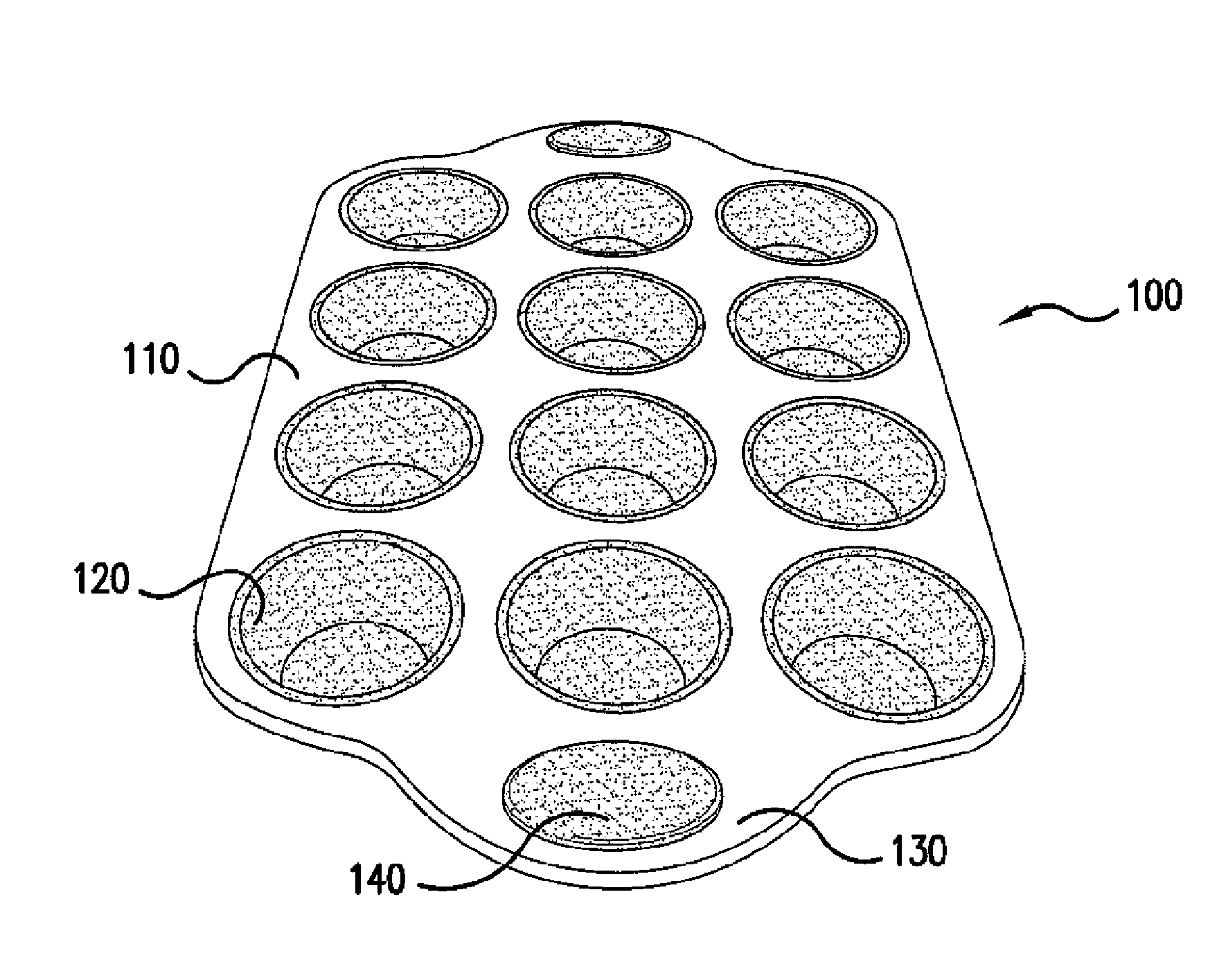 Bakeware having a flexible member and method of manufacturing same