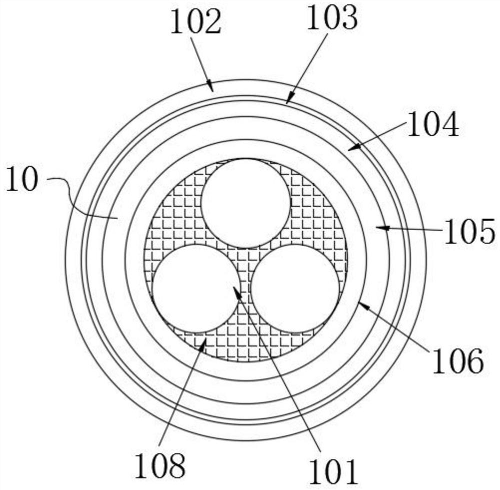 Crosslinked polyethylene insulated halogen-free low-smoke flame-retardant polyolefin sheath power cable