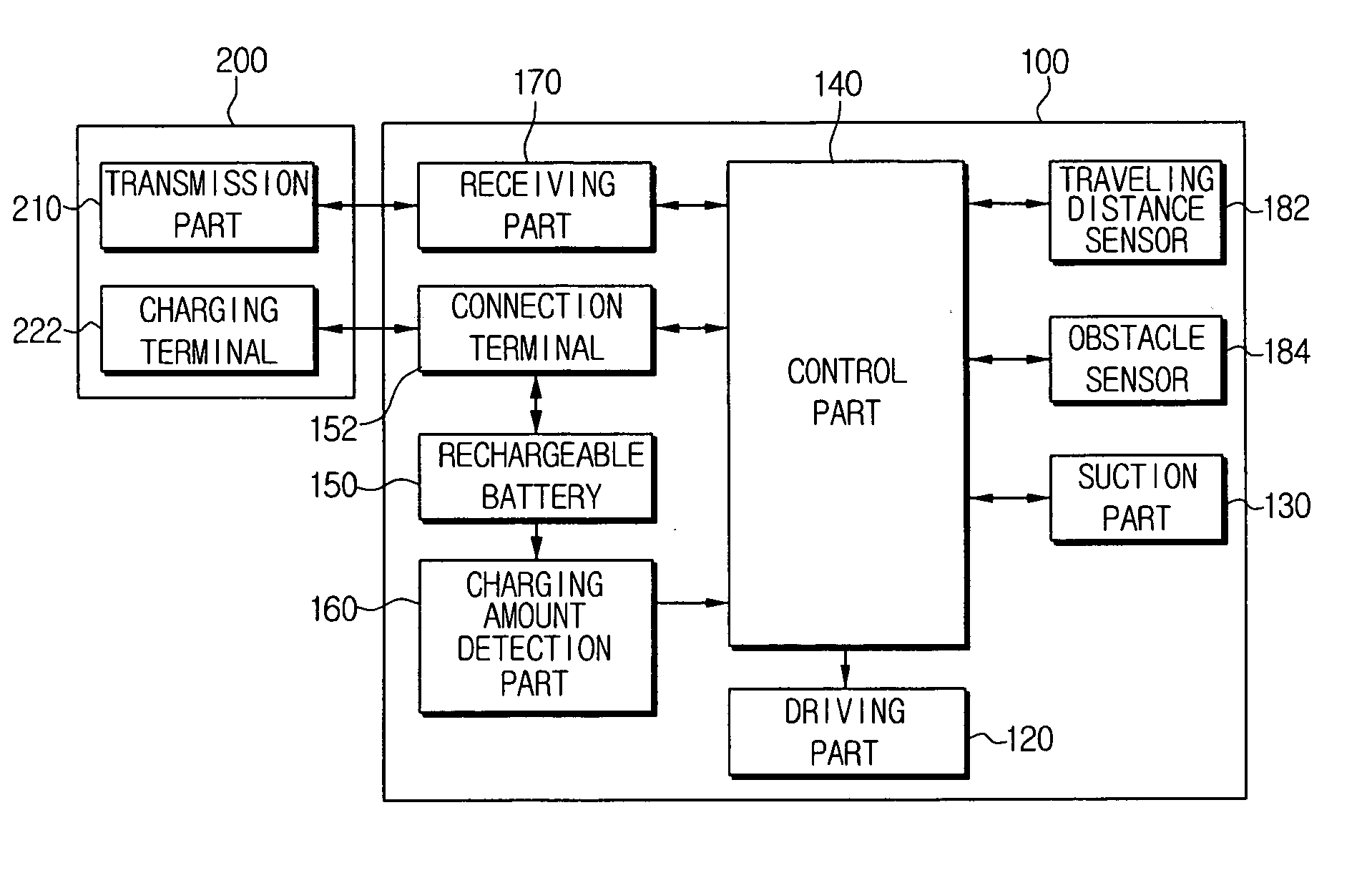 Robot cleaner system and a method for returning to external recharging apparatus
