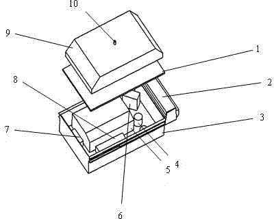 Split type vacuum electrostatic imprint extraction device and application method thereof